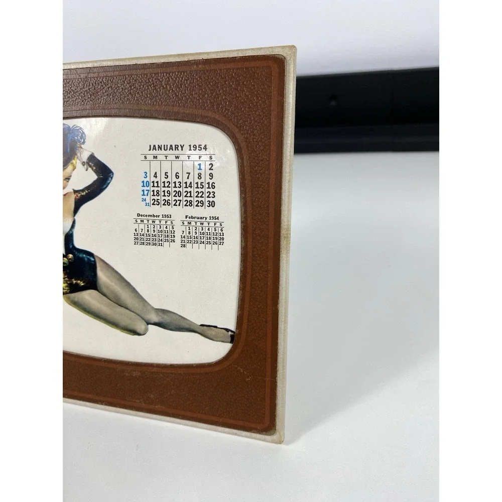 1954 Esquire Magazine Desktop Pinup Calendar Holder ~ 12 Months
